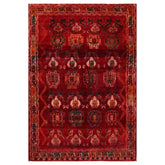 6x9 Rust, Orange, Peach Color Hand Knotted Pictorial 100% Wool Traditional Oriental Rug